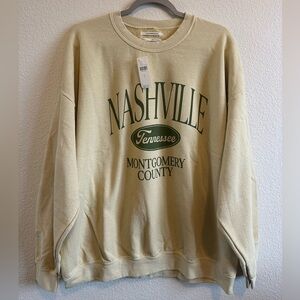 ANTHROPOLOGIE SPORT CITY SWEATSHIRT NWT LARGE